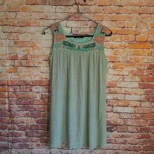 West 36th embroidered aztec dress